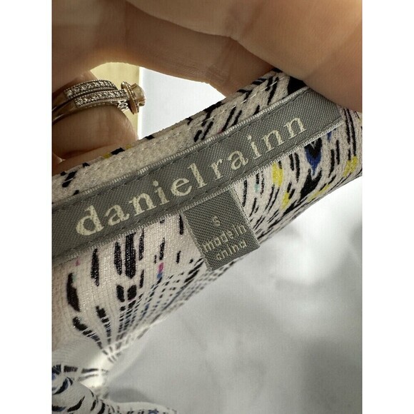 Daniel Rainn Tank Top Womens Small Tunic Black/white Sheer Blouse - Picture 4 of 7